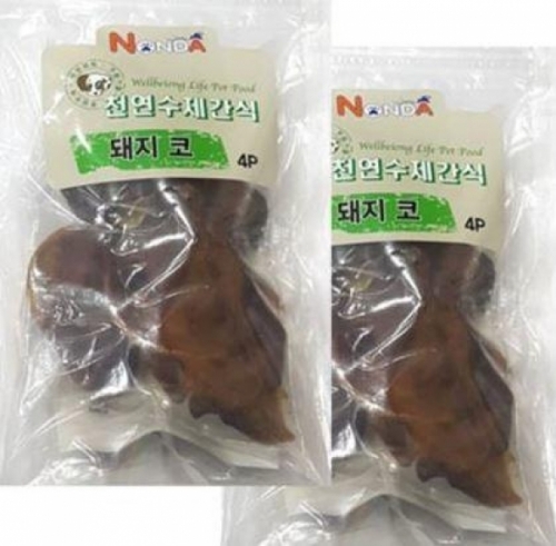 천연수제간식 돼지코4P 애견간식 강아지간식