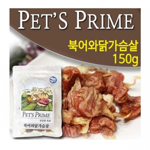 펫츠프라임 북어와닭가슴살 150g 애완용품