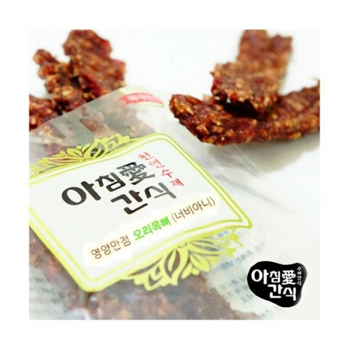 아침애-양만점 오리 목뼈 너비아니 80g 애완용품
