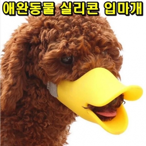 애견 오리주둥이 실리콘 입마개(중)