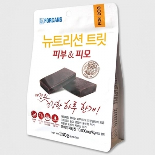 포켄스 뉴트리션 트릿 피부 피모 240g 애완용품 영양제