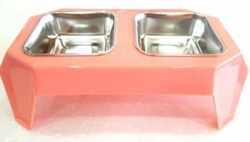 테이블 식기(핑크)애견식기 강아지밥그릇