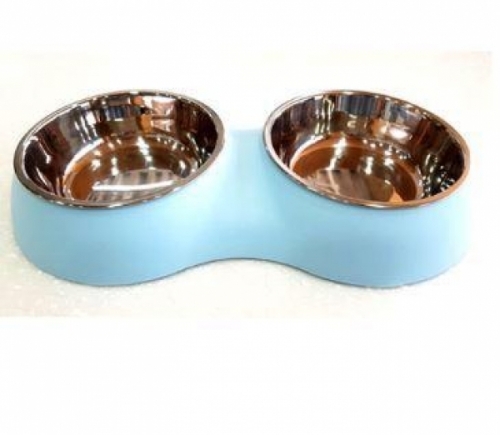 파스텔 고급 원형 식기(블루)애견식기 강아지밥그릇