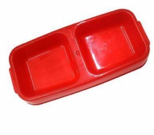 플라스틱 사각식기CF-212(레드)애견식기 강아지밥그릇