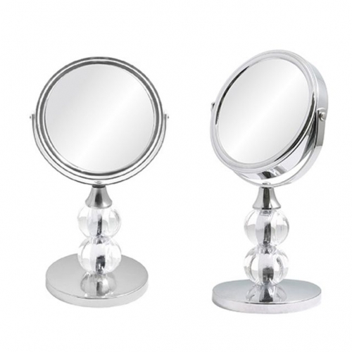 HM-430M 실버 양면 미니탁상거울 확대경포함 탁상거울