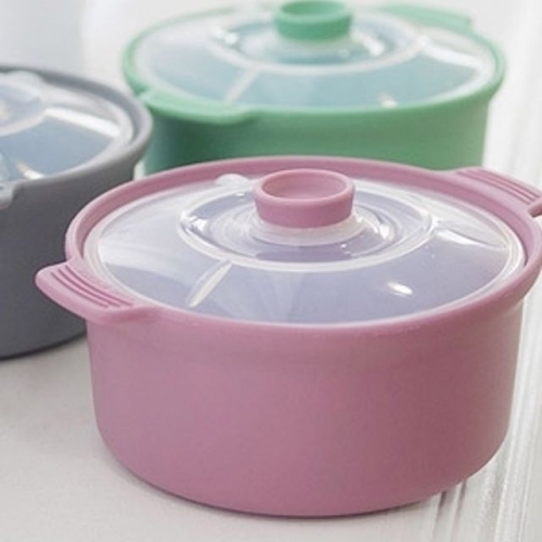 파스텔 실리콘 계란찜기 용기 기계 소 3color