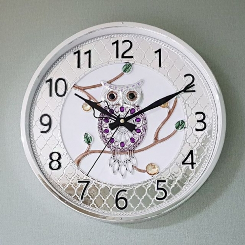 파인부엉이 심플벽시계 (실버)