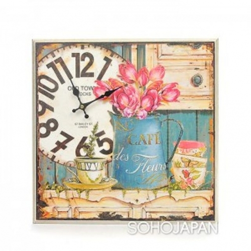 수채화 사각_벽시계