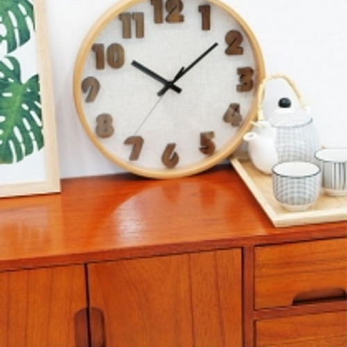 18AO우드 3D 벽시계/