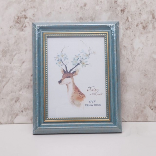 인테리어 빈티지원목액자(로마그린) 5x7