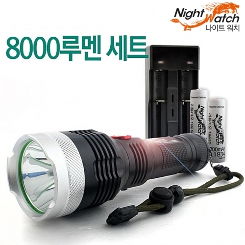 충전식 LED 후레쉬 D8000No4 써치라이트 휴대용 캠핑