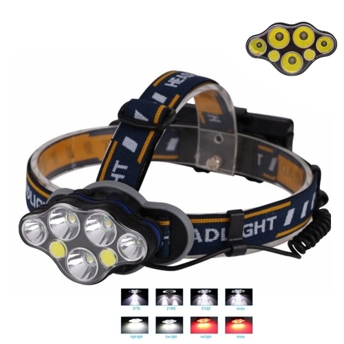 5 LED 2 COB 충전식 헤드랜턴 등산 캠핑 랜턴 07