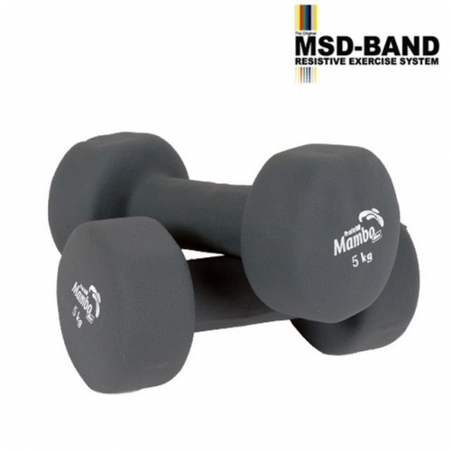 맘모맥스 네오플렌코팅 덤벨(실버)2ea 1set (5kg)