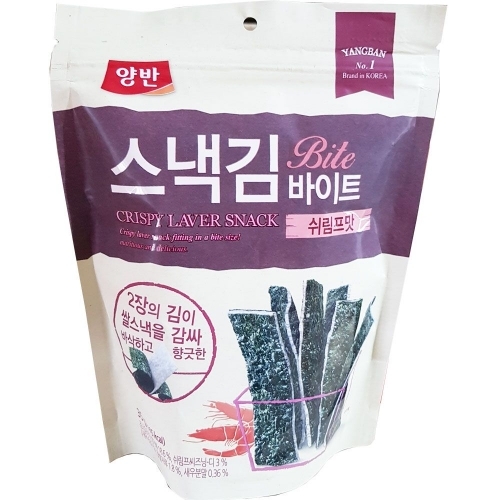 동원 양반 스낵김 바이트 쉬림프맛 35g