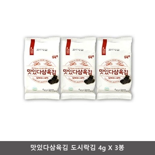 맛있다삼육김 도시락김 4g X 3봉