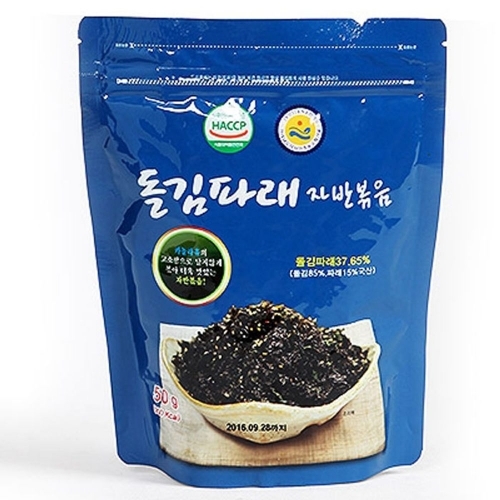 장흥무산김 돌김파래 자반볶음 50g (1팩) 착한김