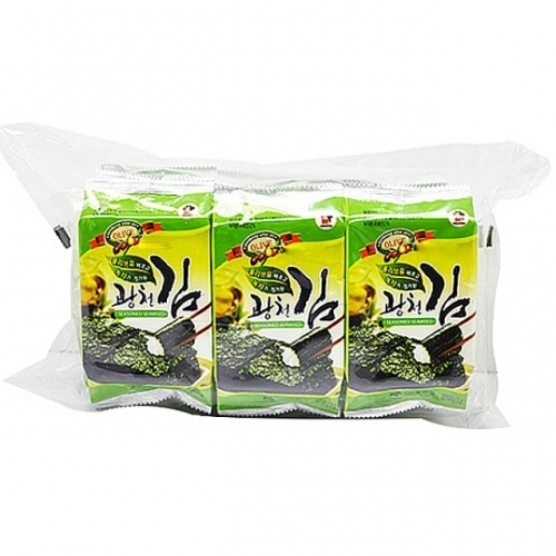 올리브유 녹차 식탁김 5g x 9봉 X 10EA_1BOX 광천김
