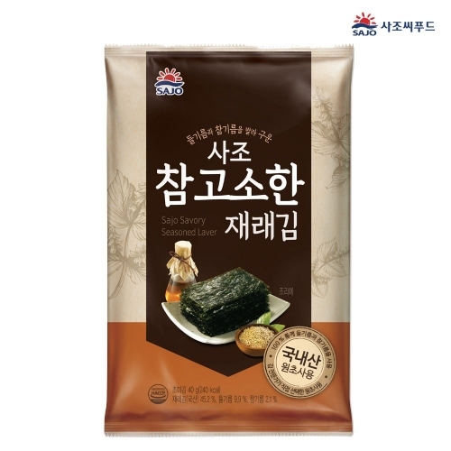 사조 참고소한 재래김 (20gx3봉)x3묶음 김구이 김선물