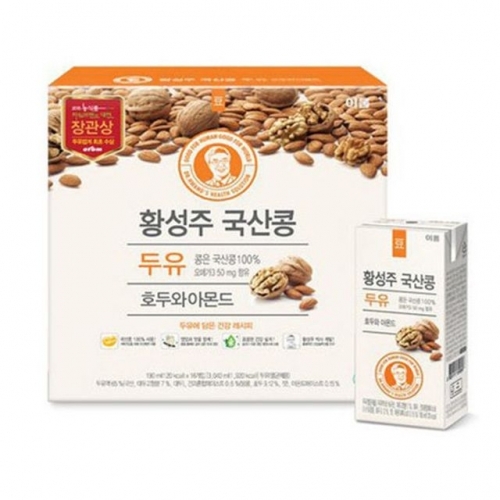 황성주 국산콩두유 (호두와아몬드) 190ml  16팩 x 1개