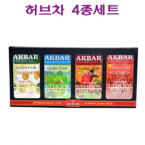 아크바 9172 허브차 4종세트 캐모마일＋페퍼민트＋라벤더＋로즈힙스＋루이보스중 4종