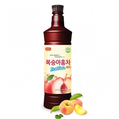 광야식품 복숭아홍차 1050ml x 3병 복숭아청 과일청