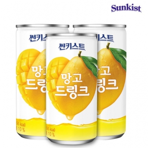 썬키스트 망고 드링크 180ml 90캔 망고주스 과일음료