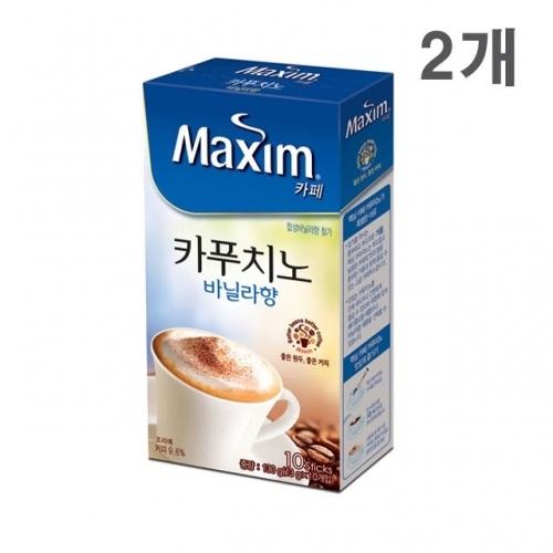 동서 맥심 커피믹스 카푸치노 바닐라 10T x 2개