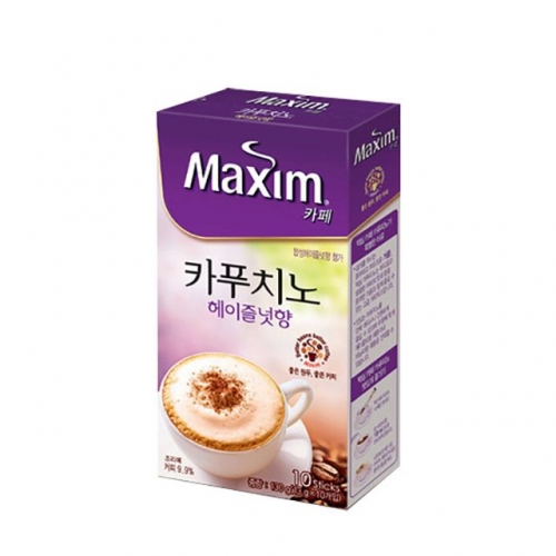 동서 맥심 커피믹스 카푸치노 헤이즐넛 10T