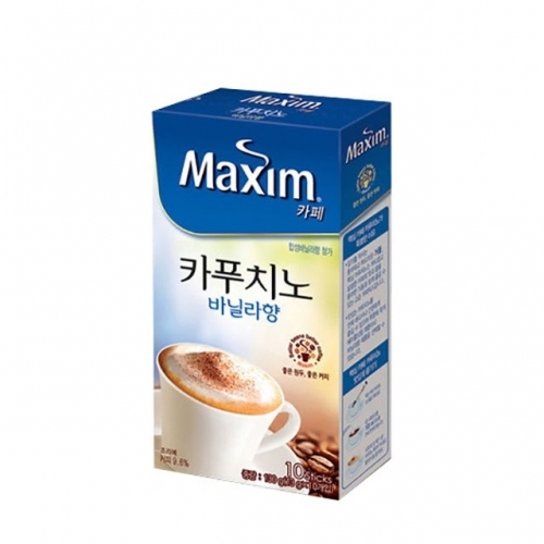 동서 맥심 커피믹스 카푸치노 바닐라 10T