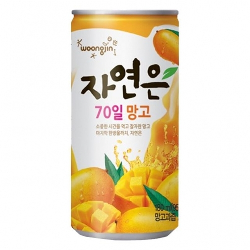 웅진자연은 70일 망고 180ml×30캔 cm