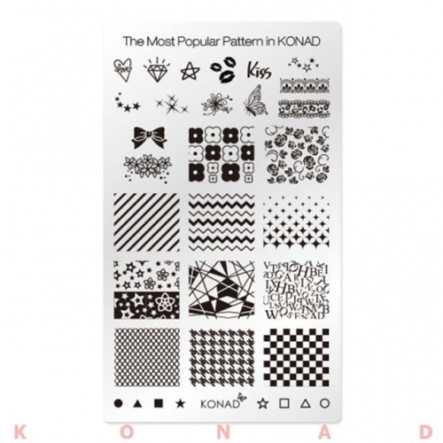 KONAD 네일아트스퀘어 스탬핑용 Most popular pattern