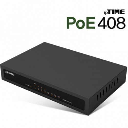 　아이피타임 PoE408 8포트 스위칭 허브4포트 PoE