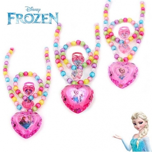디즈니 겨울왕국 엘사 크리스탈목걸이 3종세트