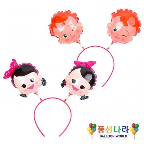 풍선나라 헤어밴드풍선 캐리와장난감친구들 (택1)