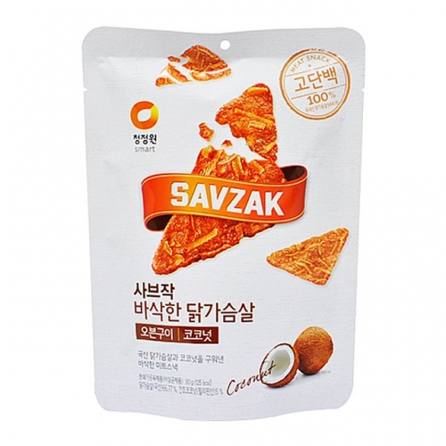 청정원 SAVZAK 사브작 바삭한 닭가슴살 오븐구이 코코넛 30g.