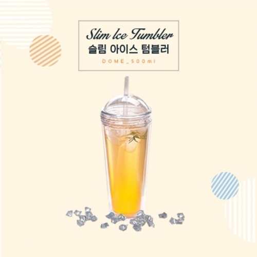 슬림아이스텀블러 돔 500ml (100개 묶음/인쇄가능)