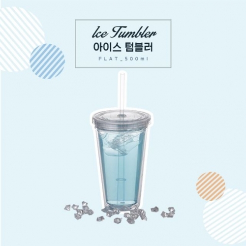 아이스텀블러 플랫 500ml (100개 묶음/인쇄가능)