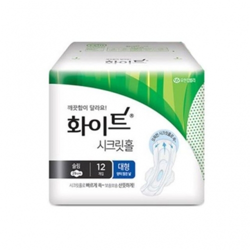 유한)화이트 시크릿 생리대 슬날대 12p(반품불가)