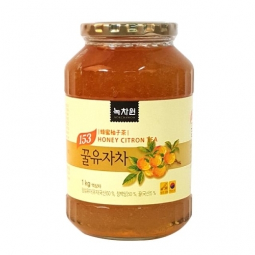 녹차원)꿀유자차(1KG)-박스(12개입)