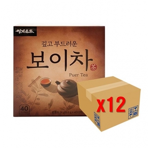 쌍계명차 깊고 부드러운 보이차 40T 1BOX(12개입)