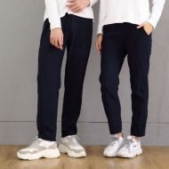 겨울 융털바지 기모바지 극세사 밴딩 일자팬츠 네이비