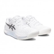 아식스 여성 젤 레졸루션9 올코트 테니스화 테니스 운동화 와이드 1042A226 100