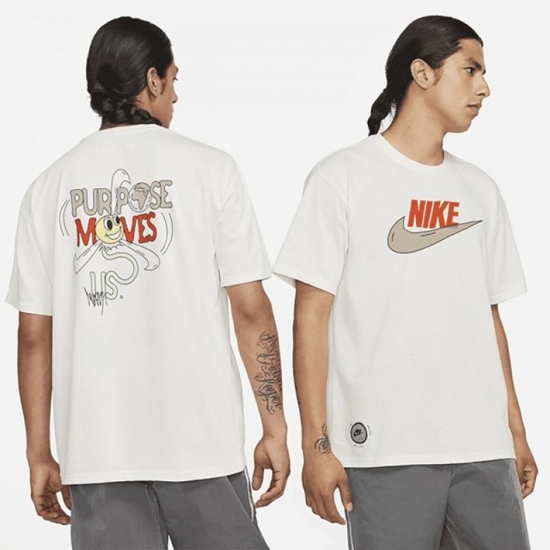 나이키 프린팅 로고 루즈핏 반팔 티셔츠 （DJ1339-902）