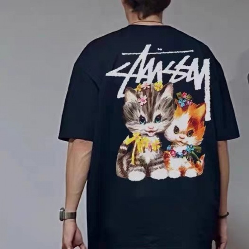 Stussy KITTEN TEE 반팔티 오버핏 반팔 스투시 브랜드로고 티셔츠