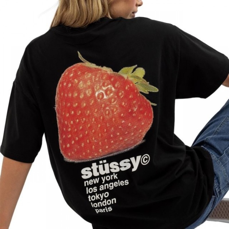 스투시 반팔 스트로베리 딸기 티셔츠