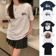 스투시 반팔 오버핏 티셔츠 사이즈 S