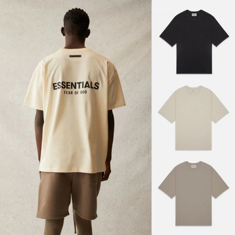 피어오브갓 FEAR OF GOD ESSENTIALS 백로고 롱슬리브 피오갓 에센셜 3D 반팔 티셔츠