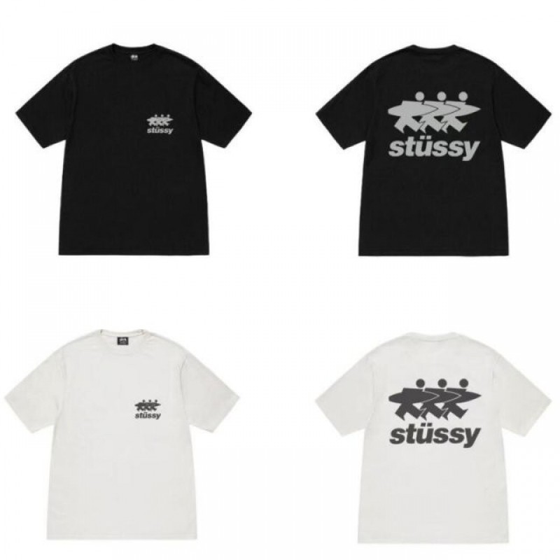 스투시 서프워크 피그먼트 다이드 티셔츠 코랄 Stussy Surfwalk Pigment Dyed T-Shirt Coral 1905063