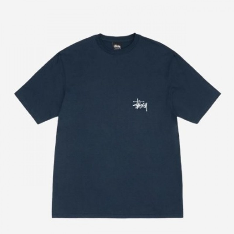 스투시 베이직 티셔츠 포그 2024 Stussy Basic T-Shirt Fog 1905000