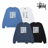 스투시 맨투맨 코드 크루 탑 티셔츠 라이트그레이